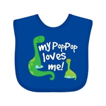 Inktastic My Pop Pop Loves Me Dinosaur Boys or Girls Baby Bib