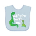 thumbnail image 1 of Inktastic My Pop Pop Loves Me Dinosaur Boys or Girls Baby Bib, 1 of 4