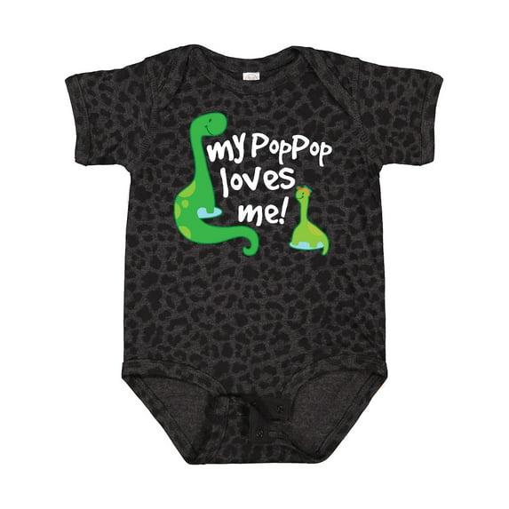 Inktastic My Pop Pop Loves Me Dinosaur Boys or Girls Baby Bodysuit