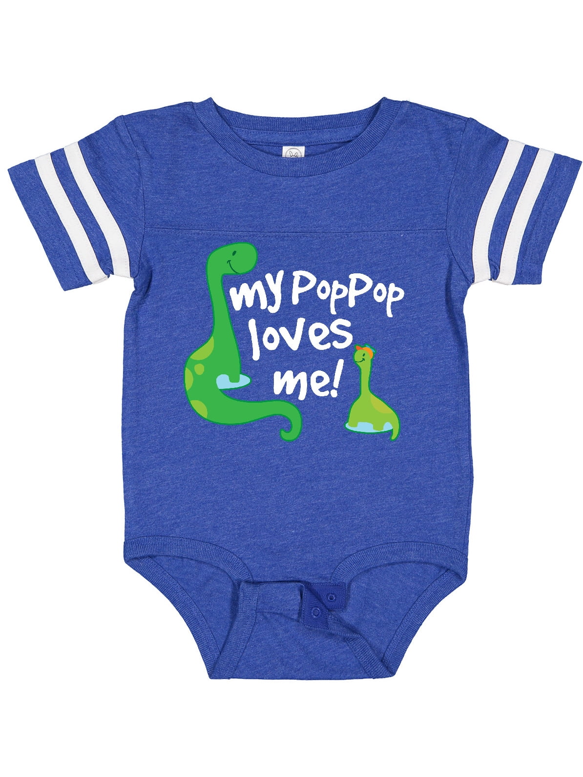 Inktastic My Pop Pop Loves Me Dinosaur Boys or Girls Baby Bodysuit