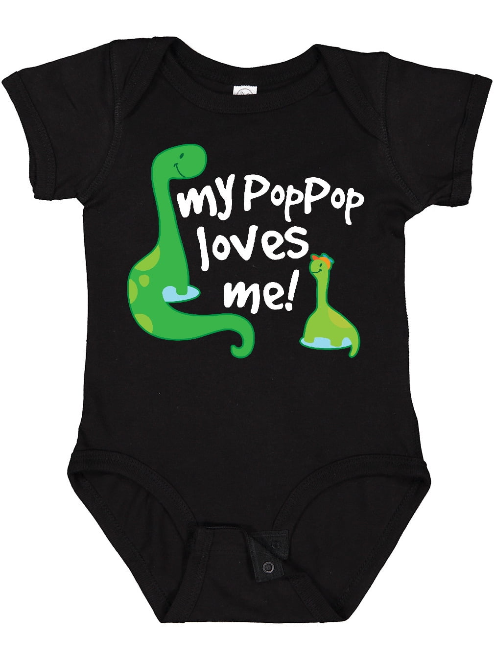 Inktastic My Pop Pop Loves Me Dinosaur Boys or Girls Baby Bodysuit