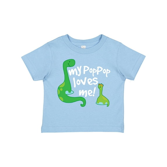 Inktastic My Pop Pop Loves Me Dinosaur Boys or Girls Toddler T-Shirt