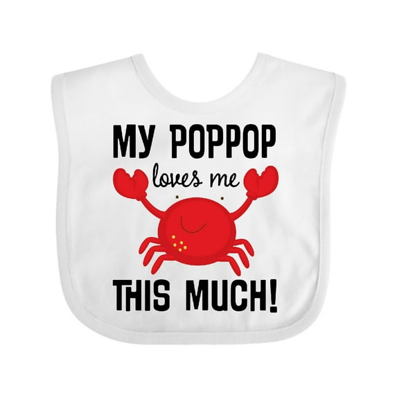 Inktastic My Poppop Loves Me Boys or Girls Baby Bib