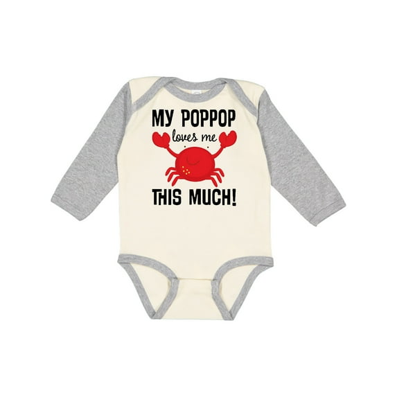 Inktastic My Poppop Loves Me Boys or Girls Long Sleeve Baby Bodysuit