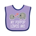 thumbnail image 1 of Inktastic My Poppop Loves Me Grandkids Boys or Girls Baby Bib, 1 of 4