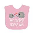 thumbnail image 1 of Inktastic My Poppop Loves Me Grandkids Boys or Girls Baby Bib, 1 of 4
