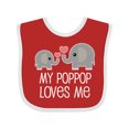 thumbnail image 1 of Inktastic My Poppop Loves Me Grandkids Boys or Girls Baby Bib, 1 of 4