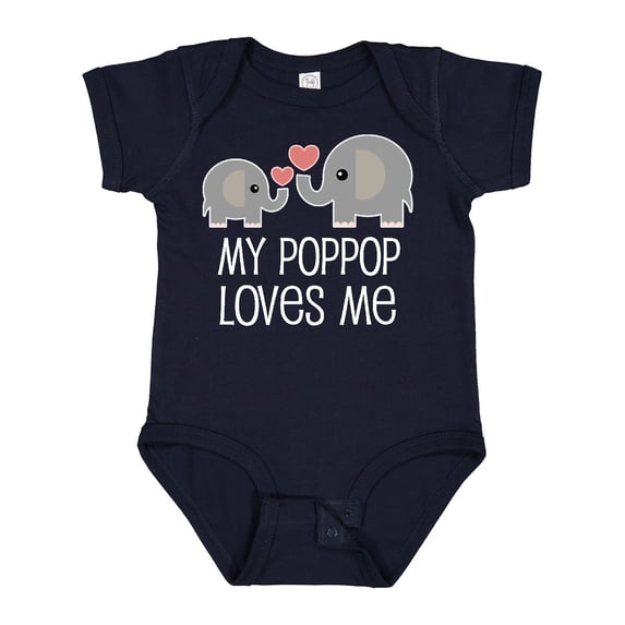 Inktastic My Poppop Loves Me Grandkids Boys or Girls Baby Bodysuit