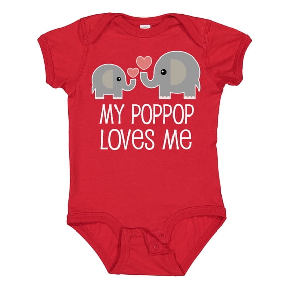 Inktastic My Poppop Loves Me Grandkids Boys or Girls Baby Bodysuit