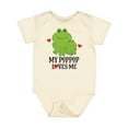 thumbnail image 1 of Inktastic My PopPop Loves Me Grandson Frog Boys Baby Bodysuit, 1 of 5