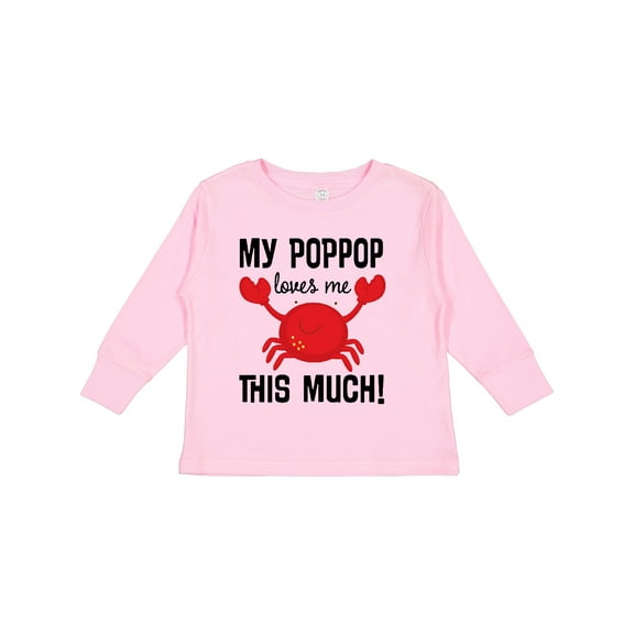 Inktastic My PopPop Loves Me gift Boys or Girls Long Sleeve Toddler T-Shirt
