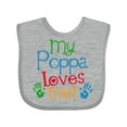 thumbnail image 1 of Inktastic My Poppa Loves Me Boys or Girls Baby Bib, 1 of 4