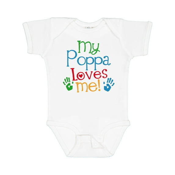Inktastic My Poppa Loves Me Boys or Girls Baby Bodysuit