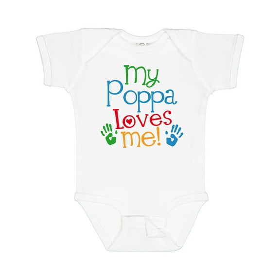 Inktastic My Poppa Loves Me Boys or Girls Baby Bodysuit