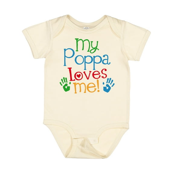 Inktastic My Poppa Loves Me Boys or Girls Baby Bodysuit