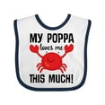 thumbnail image 1 of Inktastic My Poppa Loves Me Childs Crab Boys or Girls Baby Bib, 1 of 4