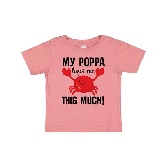 Inktastic My Poppa Loves Me Childs Crab Boys or Girls Baby T-Shirt
