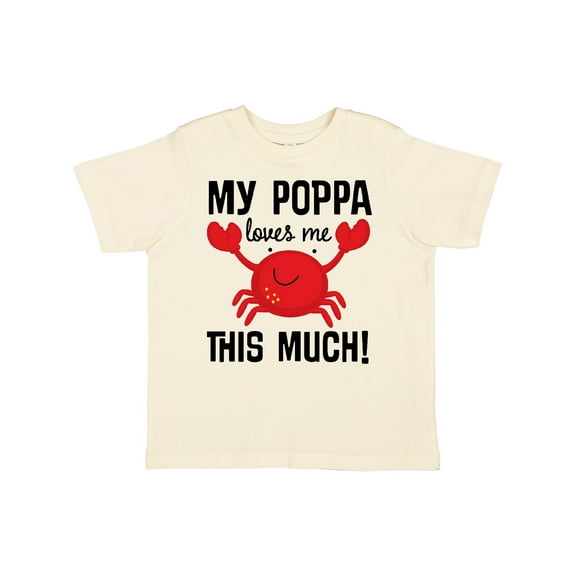 Inktastic My Poppa Loves Me Childs Crab Boys or Girls Toddler T-Shirt