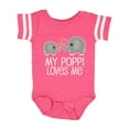 thumbnail image 1 of Inktastic My Poppi Grandpa Loves Me Boys or Girls Baby Bodysuit, 1 of 5