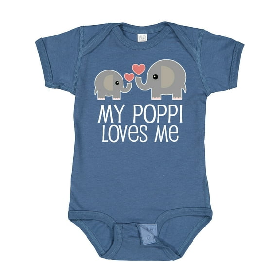 Inktastic My Poppi Grandpa Loves Me Boys or Girls Baby Bodysuit