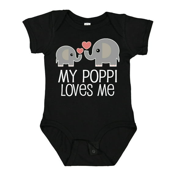 Inktastic My Poppi Grandpa Loves Me Boys or Girls Baby Bodysuit