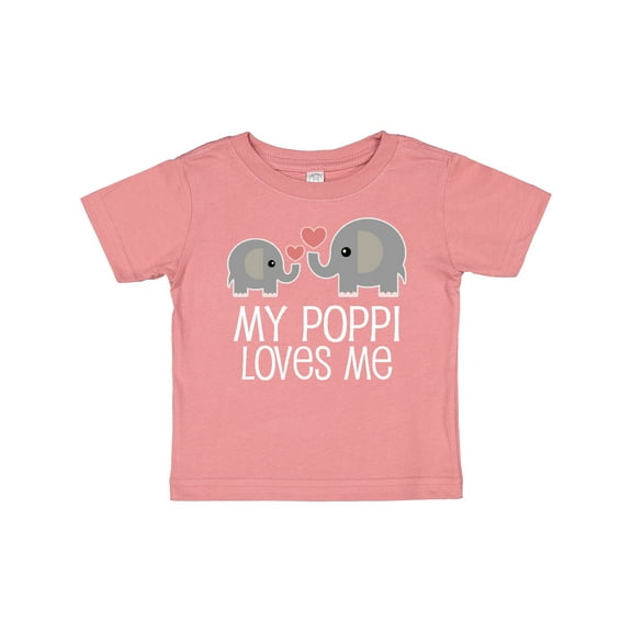 Inktastic My Poppi Grandpa Loves Me Boys or Girls Baby T-Shirt