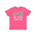 thumbnail image 1 of Inktastic My Poppi Grandpa Loves Me Youth T-Shirt, 1 of 5