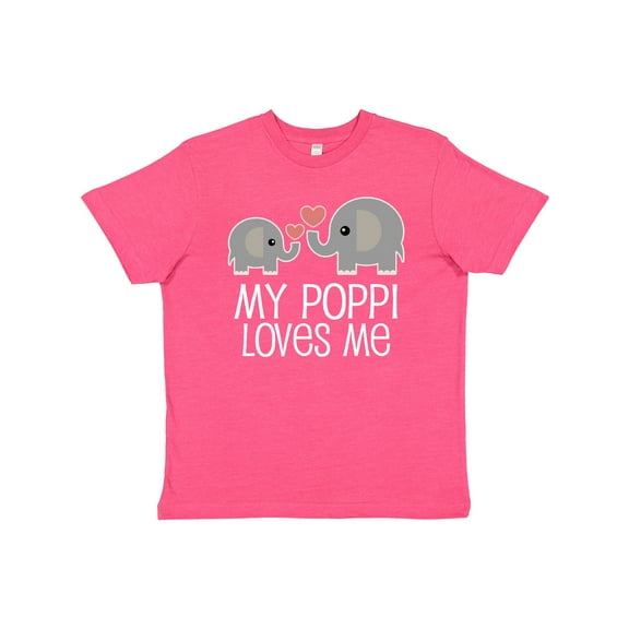 Inktastic My Poppi Grandpa Loves Me Youth T-Shirt
