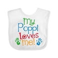 thumbnail image 1 of Inktastic My Poppi Loves Me Boys or Girls Baby Bib, 1 of 4