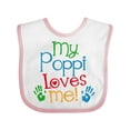 thumbnail image 1 of Inktastic My Poppi Loves Me Boys or Girls Baby Bib, 1 of 4