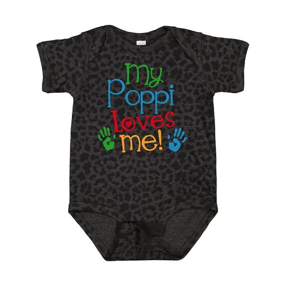 Inktastic My Poppi Loves Me Boys or Girls Baby Bodysuit