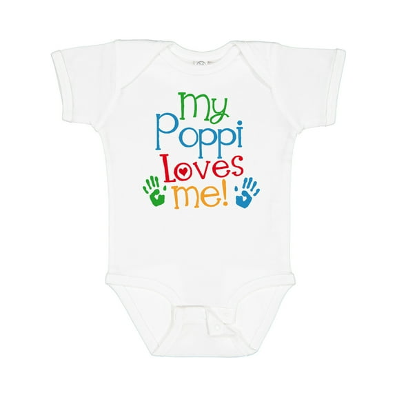 Inktastic My Poppi Loves Me Boys or Girls Baby Bodysuit