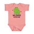 thumbnail image 1 of Inktastic My Poppi Loves Me Grandson Frog Boys Baby Bodysuit, 1 of 5