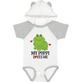 thumbnail image 1 of Inktastic My Poppi Loves Me Grandson Frog Boys Baby Bodysuit, 1 of 5
