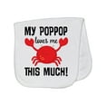 thumbnail image 1 of Inktastic My Poppop Loves Me Baby Burp Cloth, 1 of 3