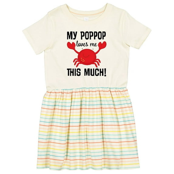 Inktastic My Poppop Loves Me Girls Toddler Dress