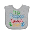 thumbnail image 1 of Inktastic My Poppop Loves Me Grandchild Boys or Girls Baby Bib, 1 of 4