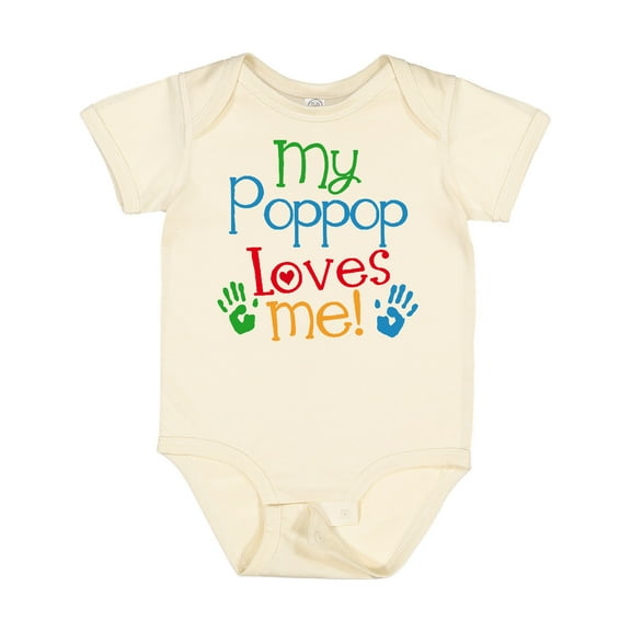 Inktastic My Poppop Loves Me Grandchild Boys or Girls Baby Bodysuit