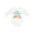 thumbnail image 1 of Inktastic My Poppop Loves Me Grandchild Boys or Girls Long Sleeve Baby Bodysuit, 1 of 5