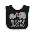 thumbnail image 1 of Inktastic My Poppop Loves Me Grandkids Boys or Girls Baby Bib, 1 of 4