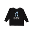 thumbnail image 1 of Inktastic My Poppy Loves Me Boys Giraffe Grandson Boys Long Sleeve Toddler T-Shirt, 1 of 5