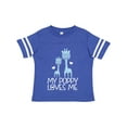 thumbnail image 1 of Inktastic My Poppy Loves Me Boys Giraffe Grandson Boys Toddler T-Shirt, 1 of 5