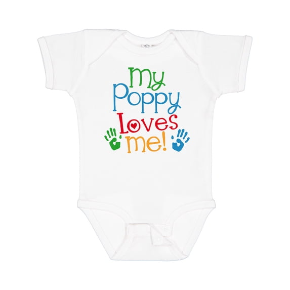 Inktastic My Poppy Loves Me Boys or Girls Baby Bodysuit