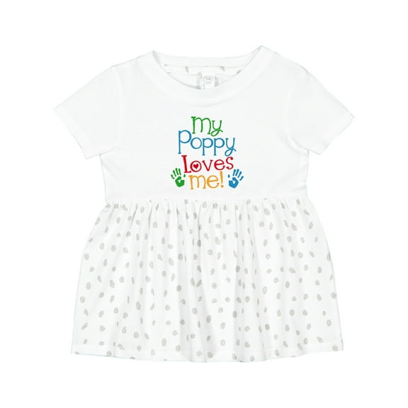 Inktastic My Poppy Loves Me Girls Baby Dress