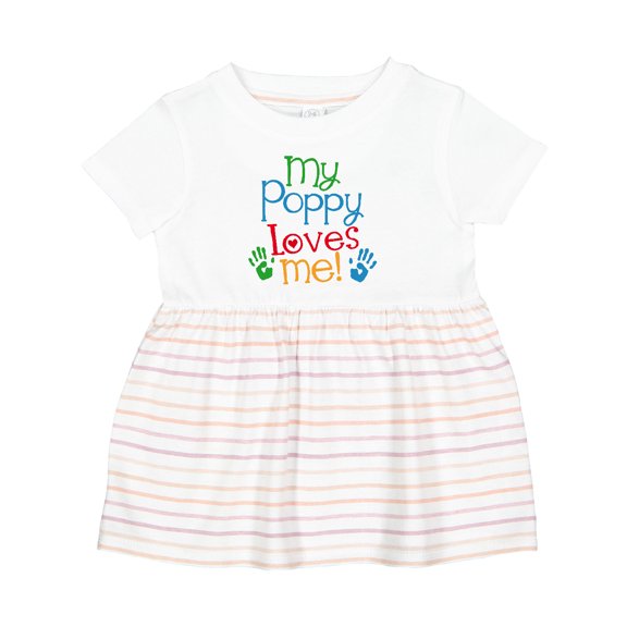 Inktastic My Poppy Loves Me Girls Baby Dress