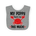 thumbnail image 1 of Inktastic My Poppy Loves Me Grandchild Boys or Girls Baby Bib, 1 of 4