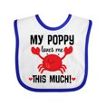 thumbnail image 1 of Inktastic My Poppy Loves Me Grandchild Boys or Girls Baby Bib, 1 of 4