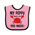thumbnail image 1 of Inktastic My Poppy Loves Me Grandchild Boys or Girls Baby Bib, 1 of 4