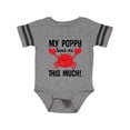 thumbnail image 1 of Inktastic My Poppy Loves Me Grandchild Boys or Girls Baby Bodysuit, 1 of 4