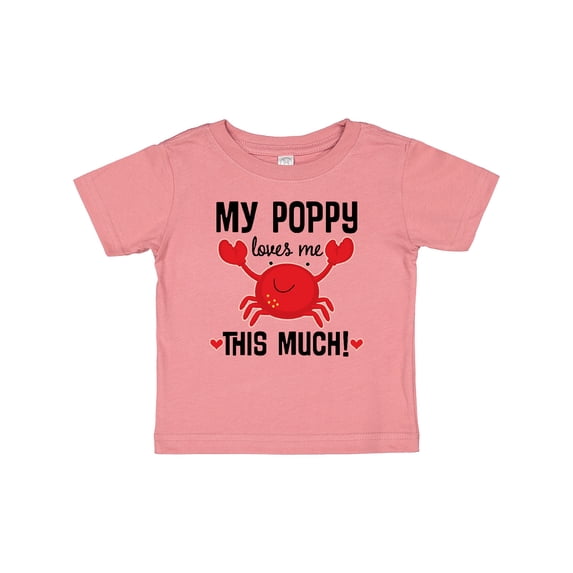 Inktastic My Poppy Loves Me Grandchild Boys or Girls Baby T-Shirt